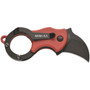 Fox Knives Red Mini-Ka Folder Knife, 1" Black Blade REAR VIEW