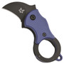 Fox Knives Blue Mini-Ka Folder Knife, 1" Black Blade FRONT VIEW