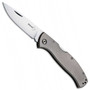 Boker Plus Titan Drop 2 Titanium Folder Knife, Satin Blade FRONT VIEW