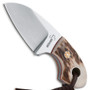 Boker Plus Gnome Stag Fixed Blade Knife, Satin Blade FRONT VIEW