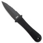 SOG Mini Pentagon Fixed Blade Knife, Black Combo Blade FRONT VIEW