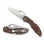 Byrd Brown Meadowlark 2 Folder Knife, Satin Blade REAR VIEW