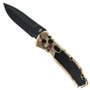 Gerber MultiCam Arid Empower Auto Knife, Black Blade FRONT VIEW