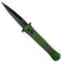 Pro-Tech Dark Green The Don Auto Knife, Black Blade, Open