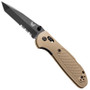 Benchmade Sand Mini Griptilian Tanto Folder Knife, CPM-S30V Black Combo Blade FRONT VIEW