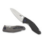 Spyderco Drunken Carbon Fiber Folder Knife, Satin Blade REAR VIEW