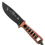 TOPS Operator Black Lite Trekker Fixed Blade Knife, Black Blade FRONT VIEW