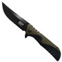 Smith & Wesson M&P OD Green M2.0 Flipper Knife, Black Blade FRONT VIEW