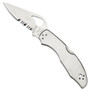 Byrd Meadowlark 2 Stainless Folder Knife, Satin Combo Blade FRONT VIEW