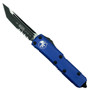 Microtech Purple UTX-85 Tanto OTF Auto Knife, Black Combo Blade