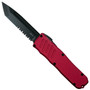 Guardian Tactical Red RECON-035 Tanto OTF Auto Knife, Black Combo Blade
