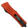 Microtech Orange Combat Troodon Dagger OTF Auto Knife, Black Combo Blade Back