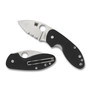 Spyderco Insistent Folder Knife, Satin Combo Blade REAR VIEW