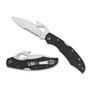 Byrd Cara Cara 2 Emerson Opener Folder Knife, Satin Combo Blade REAR VIEW