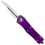 Microtech Violet Troodon Dagger OTF Auto Knife, Satin Blade