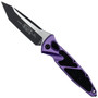 Microtech Purple Socom Elite Tanto Auto Knife, Black Blade