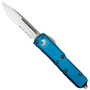 Microtech Turquoise UTX-85 OTF Auto Knife, Satin Combo Blade