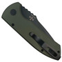 Pro-Tech Dark Green Textured SBR Auto Knife, Black Blade REAR VIEW