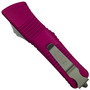 Microtech Violet Combat Troodon OTF Auto Knife, Stonewash Blade REAR VIEW