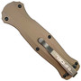 Benchmade Burnt Bronze Infidel OTF Auto Knife, CPM-S30V Blade REAR VIEW