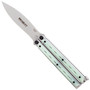 Bradley Kimura Butterfly Knife, Natural G-10, Bead Blast Blade