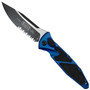 Microtech Blue Socom Elite Auto Knife, Black Combo Blade