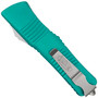 Microtech Turquoise Combat Troodon OTF Auto Knife, Stonewash Blade REAR VIEW