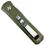 Pro-Tech OD Green Godson Auto Knife, Satin Blade REAR VIEW