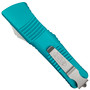 Microtech Turquoise Combat Troodon Dagger OTF Auto Knife, Satin Serrated Blade REAR VIEW