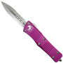 Microtech Violet Troodon Dagger OTF Auto Knife, Stonewash Combo Blade