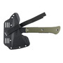 CRKT Jenny Wren Compact Fixed Blade Tomahawk, Black Head SHEATH VIEW