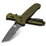 Benchmade Woodland Green Bailout Tanto Folder Knife, CPM-M4 Combo Blade REAR VIEW