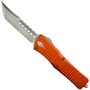 Microtech Orange Combat Troodon Hellhound OTF Auto Knife, Stonewash Blade