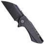 WE Knife Co. Black/Stonewash Roxi Titanium Flipper Knife, M390 Blade