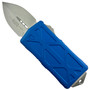 Microtech Blue Exocet OTF Auto Knife, Stonewash Blade