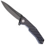 Artisan Cutlery Zumwalt Carbon Fiber Flipper Knife, D2 Black Blade