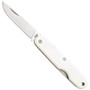 Bear & Son White Smooth Bone Slip-Joint Folder Pen Knife, Satin Blade