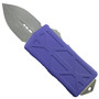 Microtech Purple Exocet OTF Auto Knife, Apocalyptic Stonewash Blade