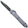 Microtech Grey Ultratech OTF Auto Knife, Black Blade