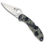 Spyderco Delica 4 Desert ZOME Glow in the Dark Folder Knife, PlainEdge