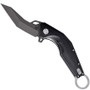Artisan Cutlery Cobra Knife, Black D2 Blade, Curved Black G10