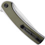 CIVIVI Asticus Liner Lock Knife, OD Green G-10, Clip View