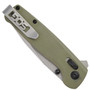 SOG Terminus OD Green XR Flipper Knife, Stonewash D2 Blade, Clip View