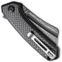  CIVIVI Carbon Fiber Mini Bull Mastiff Flipper Knife, Damascus Blade, Clip View