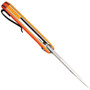 CIVIVI Orange Odium Flipper Knife, Stonewash D2 Blade, Spine View