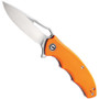 CIVIVI Orange Little Fiend Linerlock Knife, Satin D2 Blade