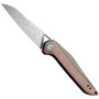CIVIVI Copper McKenna Flipper Knife, Damascus Blade
