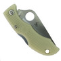 Spyderco Glow in the Dark Ladybug 3 FRN Knife, Satin Blade, Clip View