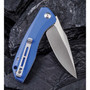 CIVIVI Blue Baklash Flipper Knife, Satin Blade, Clip View