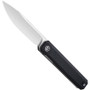 CIVIVI Black G10 Exarch Flipper Knife,  Satin D2 Blade